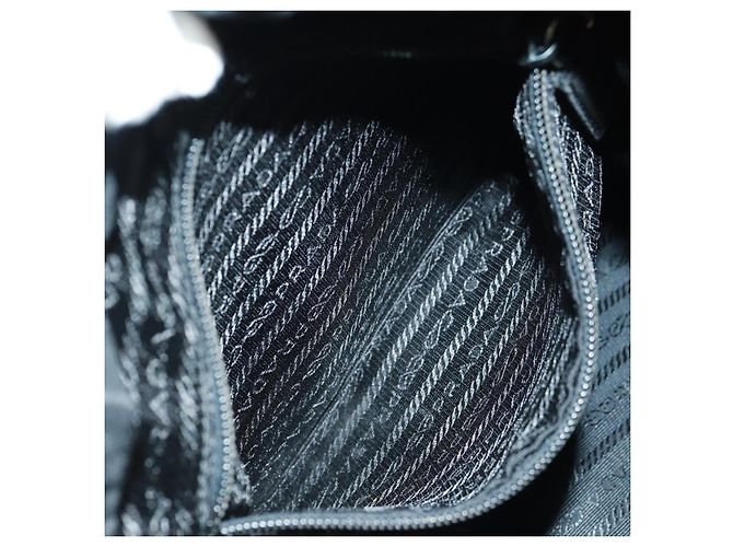PRADA Backpack Nylon Black Silver Auth gh1538 Silvery - view 28