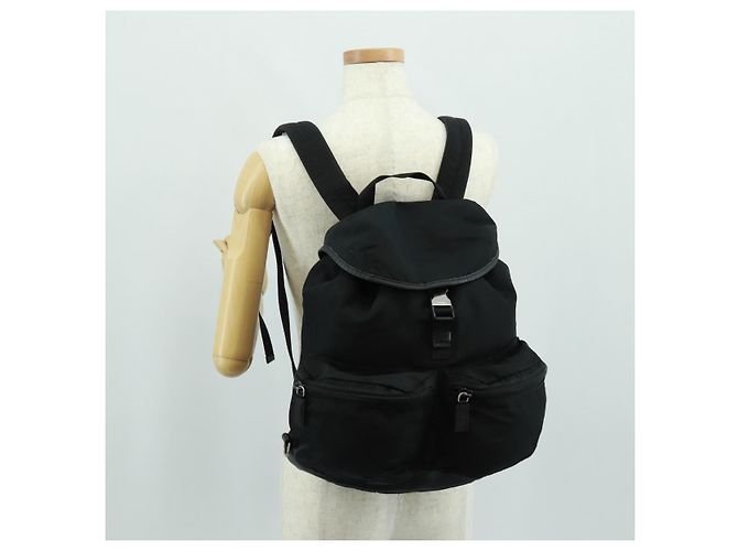 PRADA Backpack Nylon Black Silver Auth gh1538 Silvery - view 30