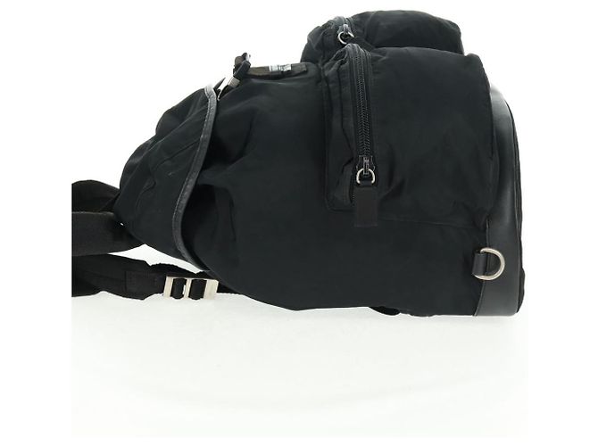 PRADA Backpack Nylon Black Silver Auth gh1538 Silvery - view 4