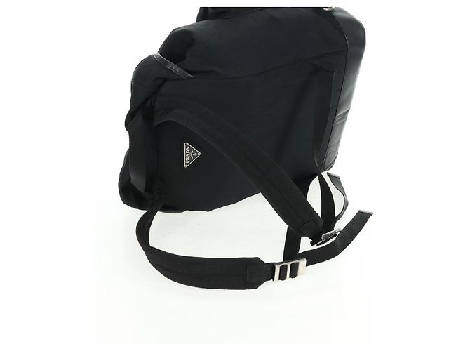 PRADA Backpack Nylon Black Silver Auth gh1538 Silvery - view 9