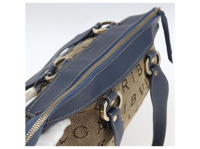 Bulgari Borsa Tote BVLGARI Logo Mania Canvas Beige Oro Auth hk3330 D'oro - vista 6