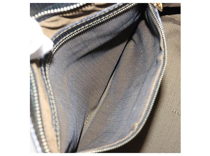Borsa a mano in tela Zucca FENDI nera e marrone Auth 161083 Nero - vista 19