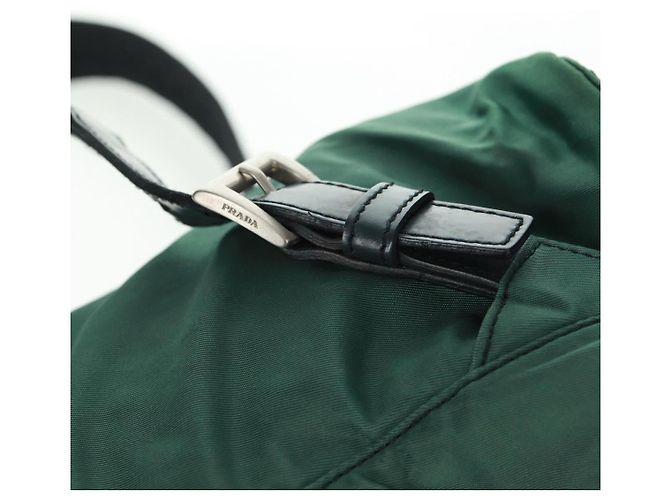 PRADA Rucksack aus Nylon grün silber authentisch 161515 - Ansicht 11