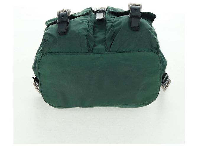 PRADA Rucksack aus Nylon grün silber authentisch 161515 - Ansicht 12