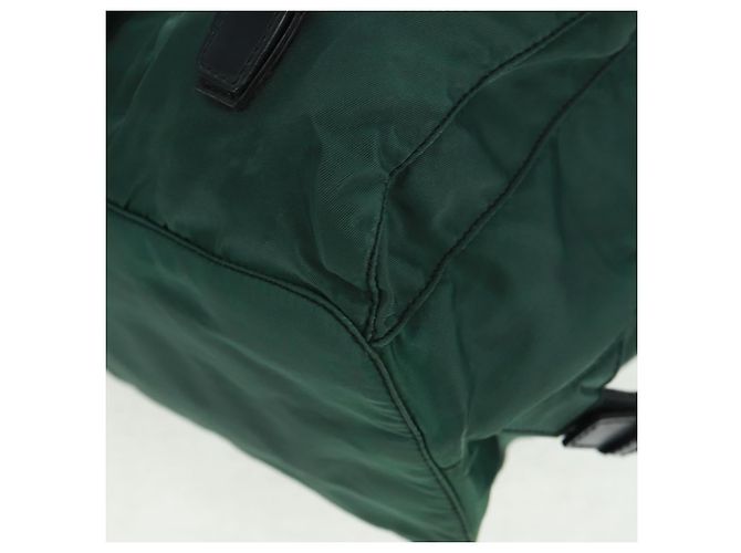 PRADA Rucksack aus Nylon grün silber authentisch 161515 - Ansicht 14