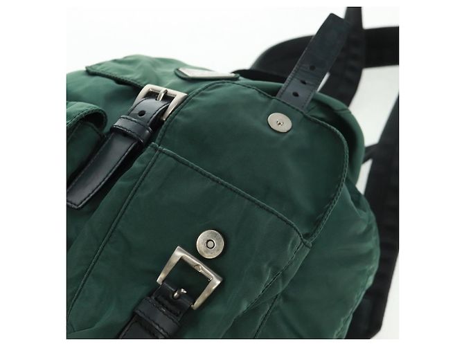 PRADA Rucksack aus Nylon grün silber authentisch 161515 - Ansicht 18