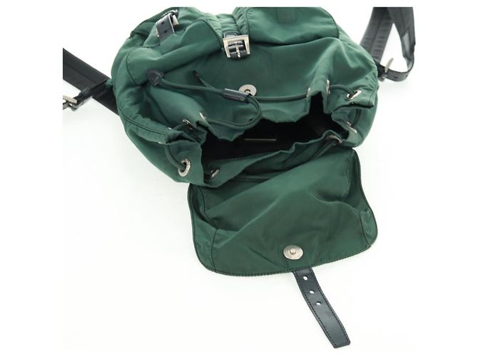 PRADA Rucksack aus Nylon grün silber authentisch 161515 - Ansicht 22