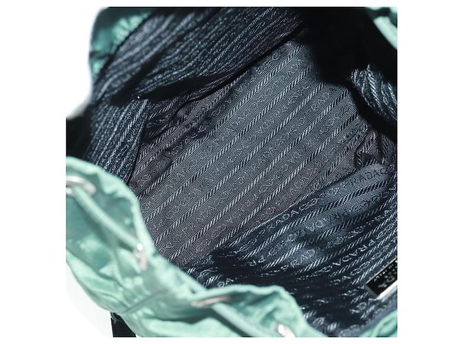 PRADA Rucksack aus Nylon grün silber authentisch 161515 - Ansicht 24