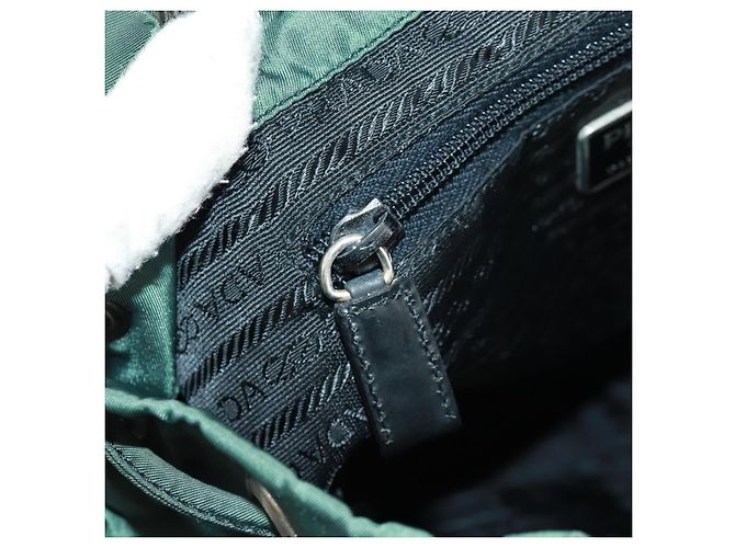 PRADA Rucksack aus Nylon grün silber authentisch 161515 - Ansicht 27