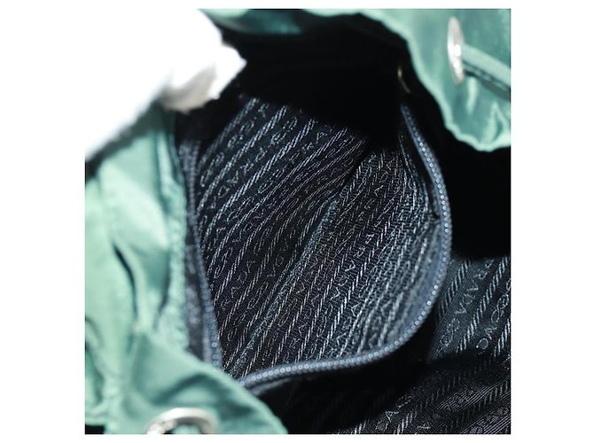 PRADA Rucksack aus Nylon grün silber authentisch 161515 - Ansicht 28