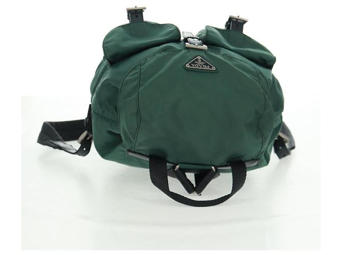 PRADA Rucksack aus Nylon grün silber authentisch 161515 - Ansicht 6