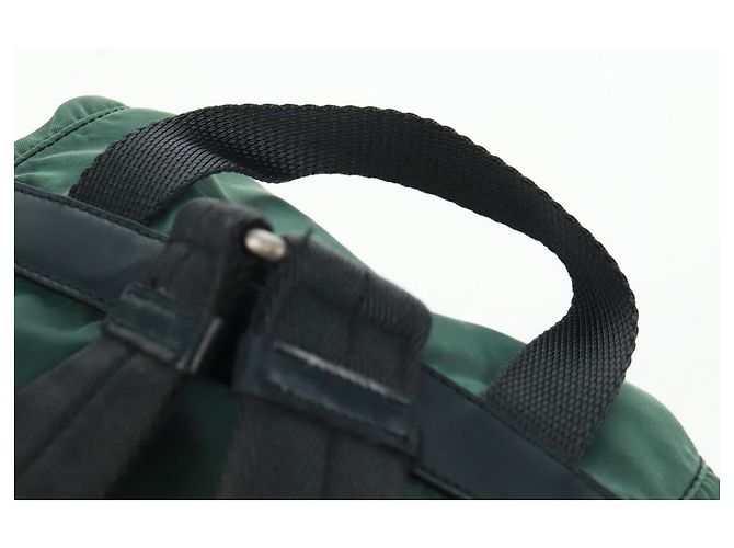 PRADA Rucksack aus Nylon grün silber authentisch 161515 - Ansicht 8