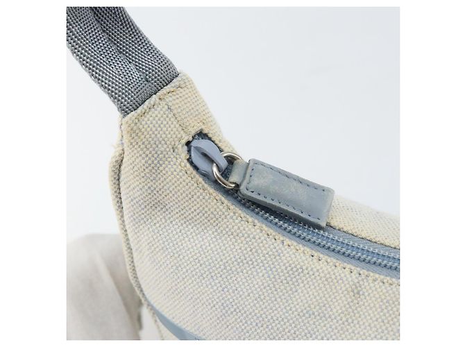 PRADA Borsa sportiva in tela grigia blu Auth hk3257 Marrone - vista 14