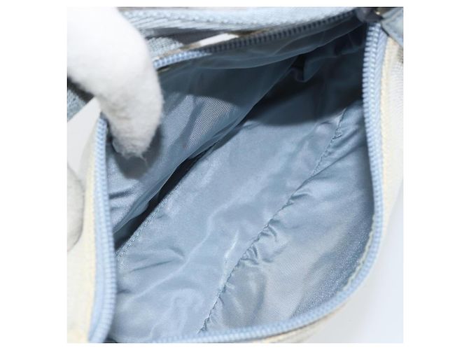PRADA Borsa sportiva in tela grigia blu Auth hk3257 Marrone - vista 16