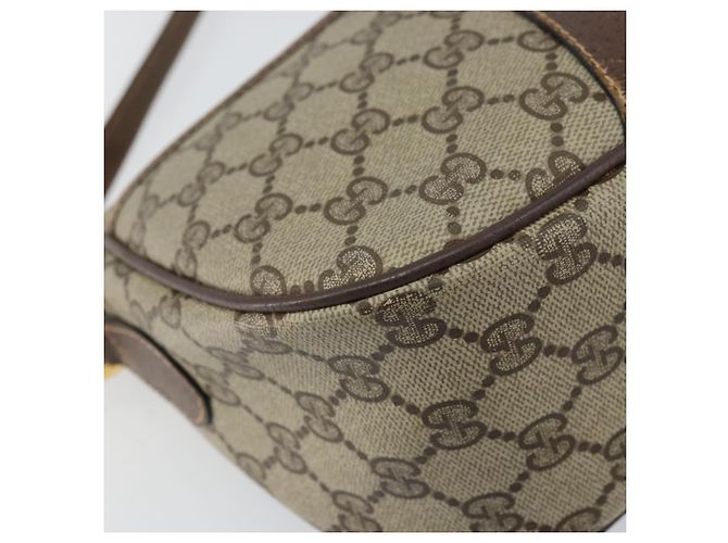 Gucci Borsa GG Supreme Web Sherry Line in PVC beige e oro 89 02 032 Auth 161109 D'oro - vista 11