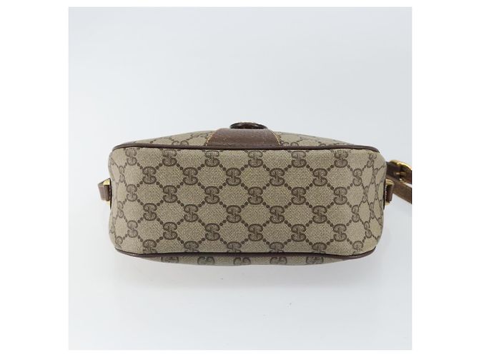 Gucci Borsa GG Supreme Web Sherry Line in PVC beige e oro 89 02 032 Auth 161109 D'oro - vista 9