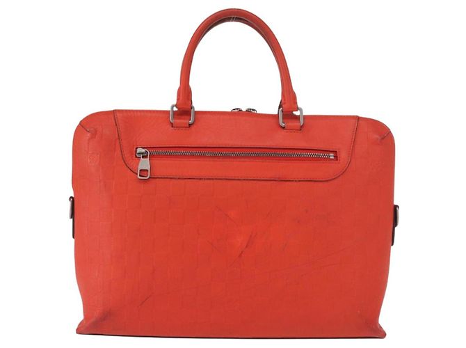 LOUIS VUITTON Porta Documenti da Viaggio Damier Infini Arancione N41143 LV Auth 161486 - vista 13