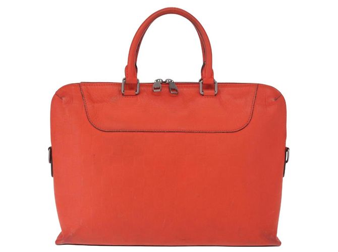 LOUIS VUITTON Porta Documenti da Viaggio Damier Infini Arancione N41143 LV Auth 161486 - vista 2