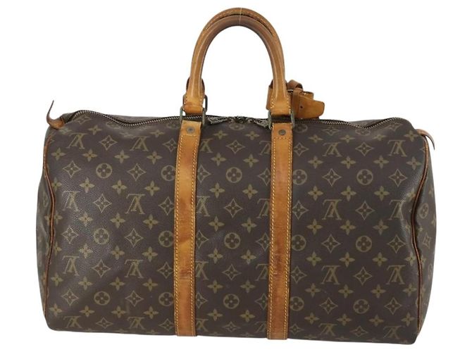LOUIS VUITTON Borsa Boston Monogram Keepall 45 M41428 LV Auth 159123 Monogramma - vista 3