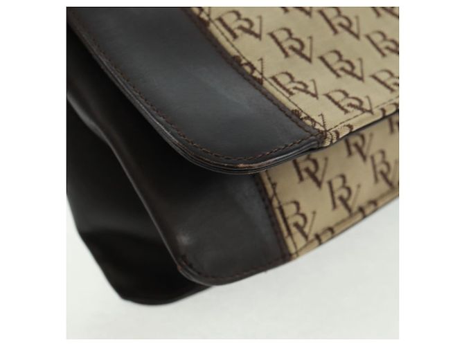 Borsa a Spalla Bottega Veneta in Tela Beige Oro Auth 160980 D'oro - vista 10