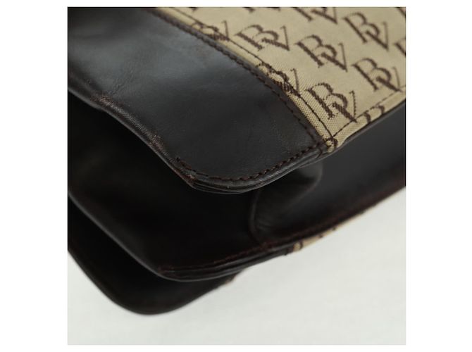 Borsa a Spalla Bottega Veneta in Tela Beige Oro Auth 160980 D'oro - vista 12