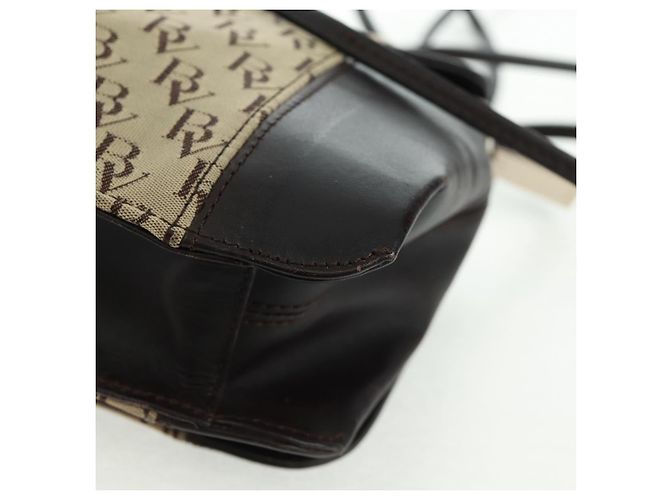 Borsa a Spalla Bottega Veneta in Tela Beige Oro Auth 160980 D'oro - vista 13