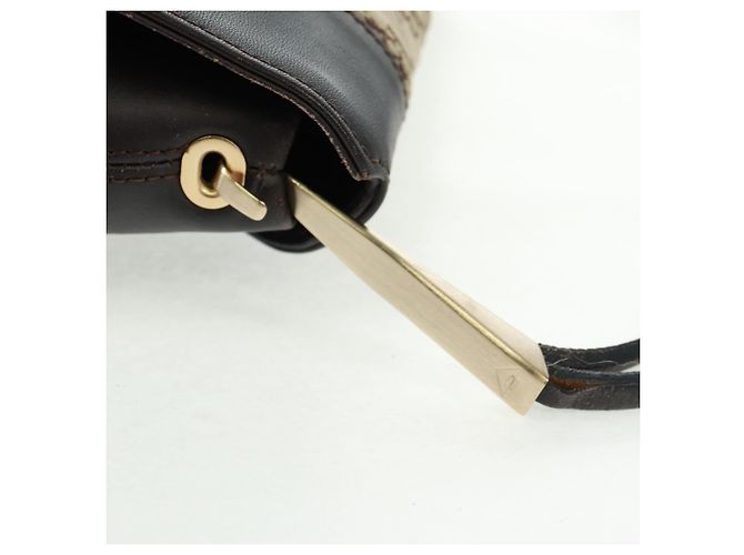 Borsa a Spalla Bottega Veneta in Tela Beige Oro Auth 160980 D'oro - vista 14