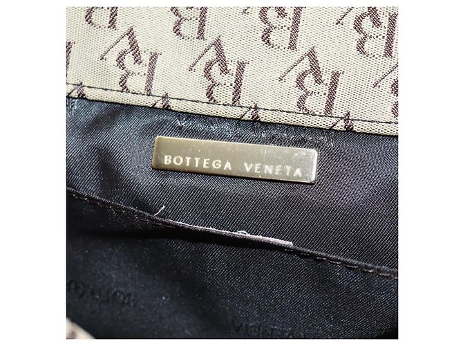 Borsa a Spalla Bottega Veneta in Tela Beige Oro Auth 160980 D'oro - vista 16