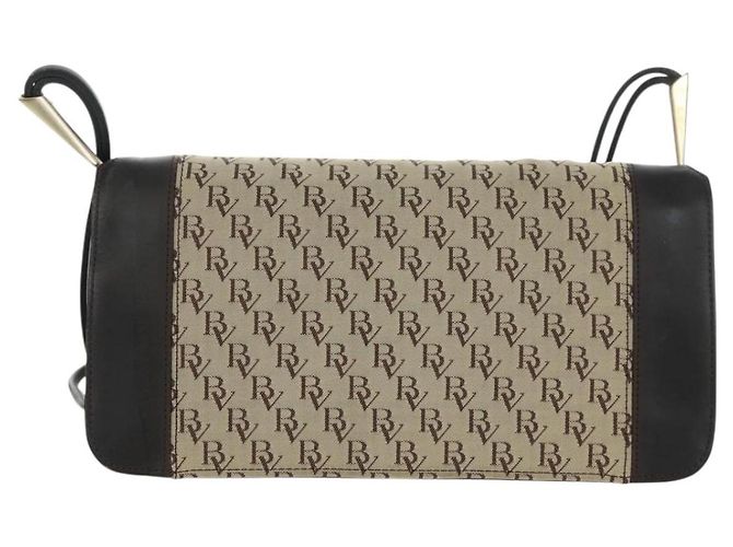 Borsa a Spalla Bottega Veneta in Tela Beige Oro Auth 160980 D'oro - vista 2