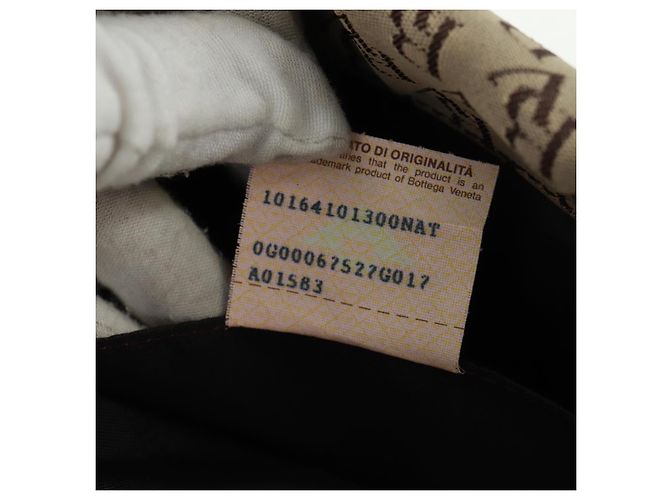 Borsa a Spalla Bottega Veneta in Tela Beige Oro Auth 160980 D'oro - vista 21