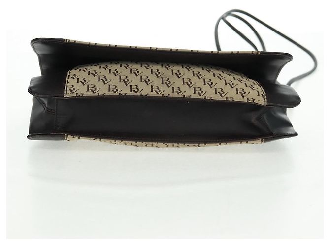 Borsa a Spalla Bottega Veneta in Tela Beige Oro Auth 160980 D'oro - vista 9
