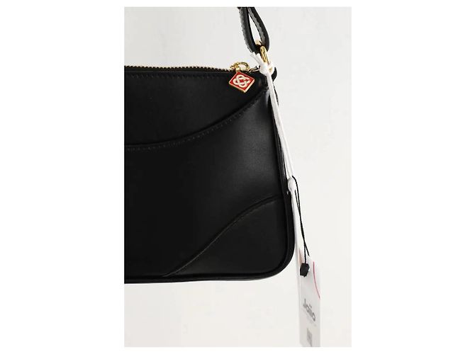 Casablanca Borsa a spalla in pelle nera Nero - vista 4