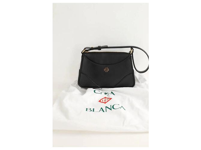 Casablanca Borsa a spalla in pelle nera Nero - vista 7