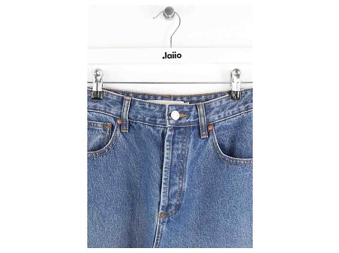 Autre Marque Jeans dritti in cotone blu - vista 2