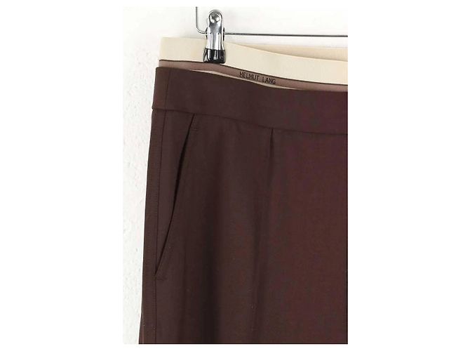 Helmut Lang Pantalones de lana marrón Castaño - vista 2