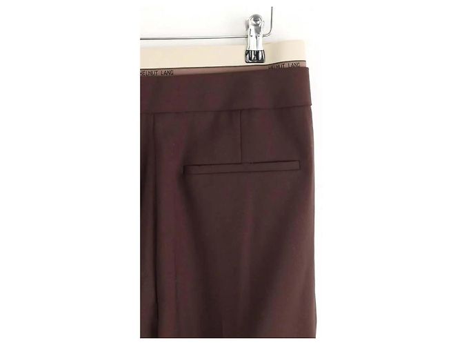 Helmut Lang Pantalones de lana marrón Castaño - vista 4