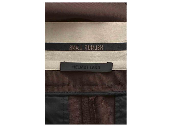 Helmut Lang Pantalones de lana marrón Castaño - vista 5