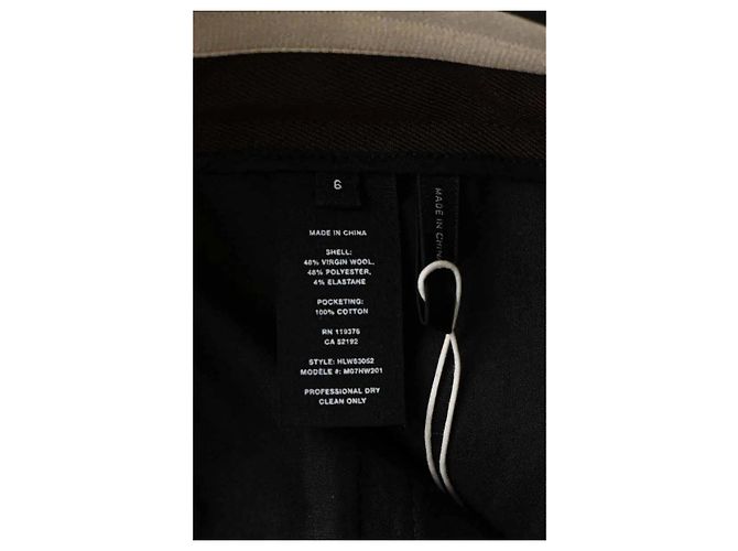 Helmut Lang Pantalones de lana marrón Castaño - vista 6