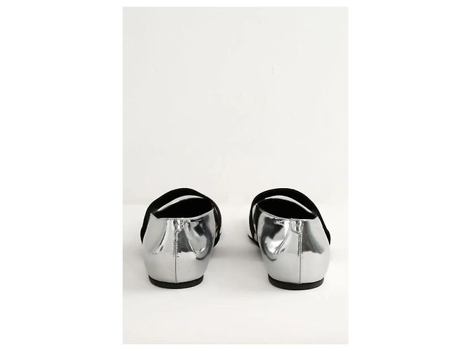 Givenchy Bailarinas de cuero plateadas Plata - vista 2