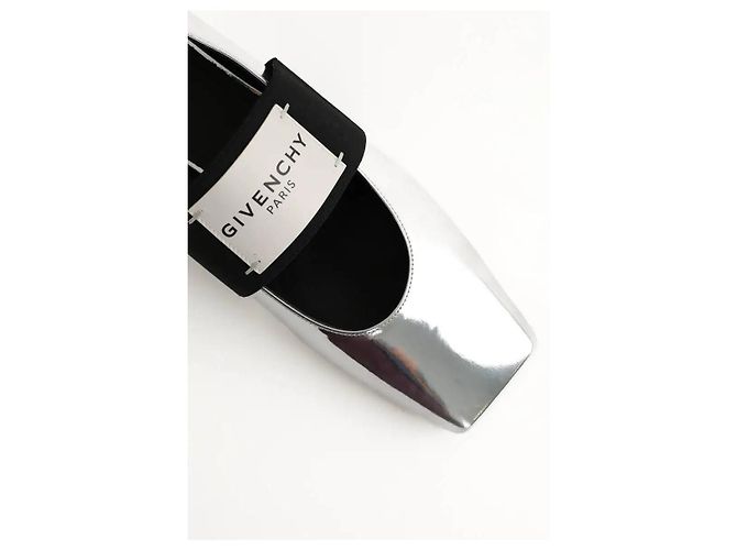 Givenchy Bailarinas de cuero plateadas Plata - vista 4