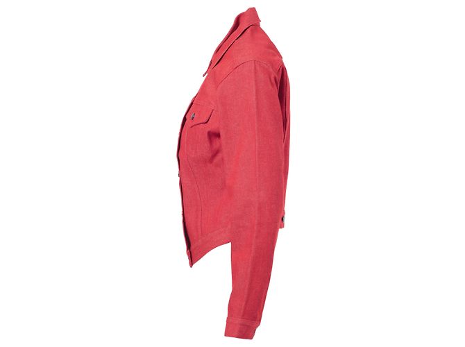 Gucci Denim rote Jacke - 90er - Ansicht 2