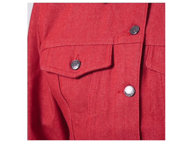 Gucci Denim rote Jacke - 90er - Ansicht 4