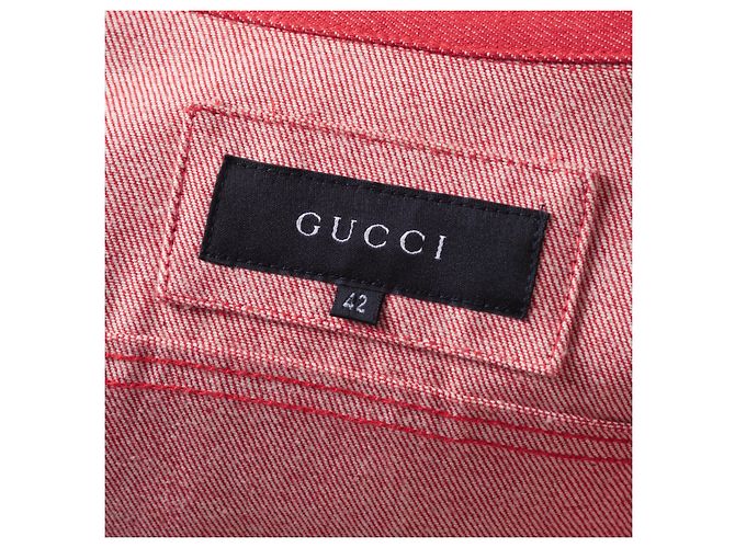 Gucci Denim rote Jacke - 90er - Ansicht 7
