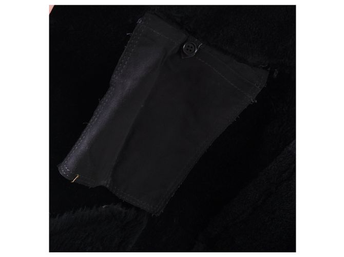 Autre Marque Mac Douglas Black Natural Shearling Leather Coat - view 6