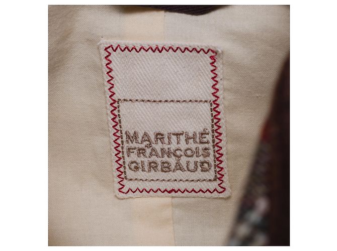 Autre Marque Abrigo de cuadros de doble botonadura para mujeres Marithé & François Girbaud Roja - vista 8