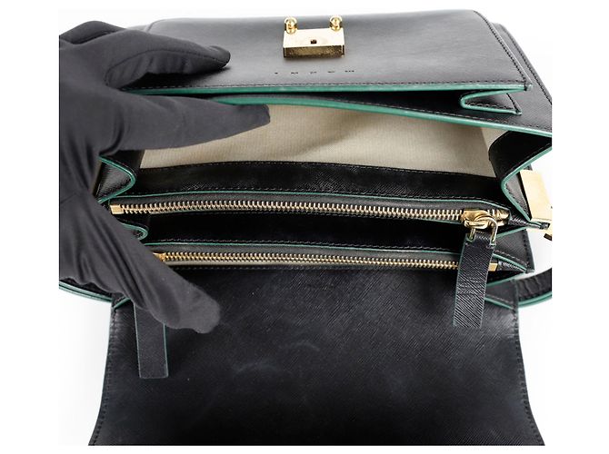 Marni Mittelgroße Schulter-Crossbody-Tasche Schwarz - Ansicht 10