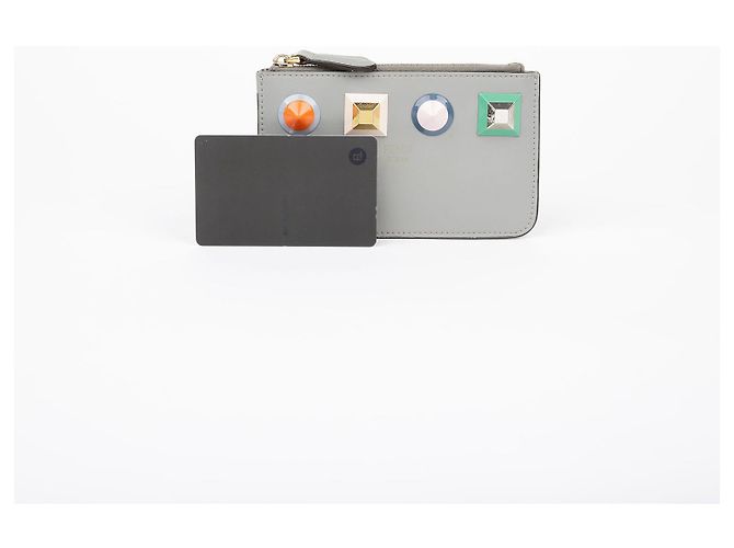 Fendi Portafoglio con borchie arcobaleno Marrone - vista 13