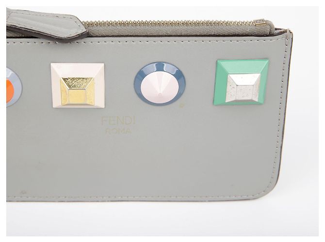 Fendi Portafoglio con borchie arcobaleno Marrone - vista 2