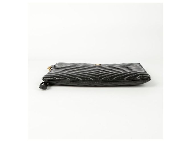 Saint Laurent Pochette per tablet con monogramma Nero - vista 6