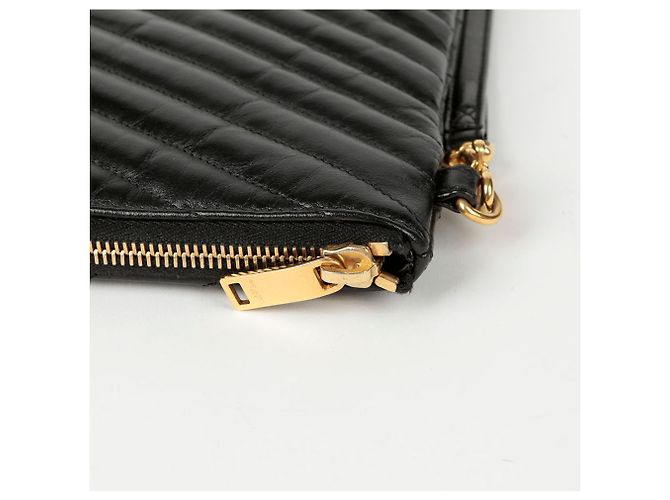 Saint Laurent Pochette per tablet con monogramma Nero - vista 7